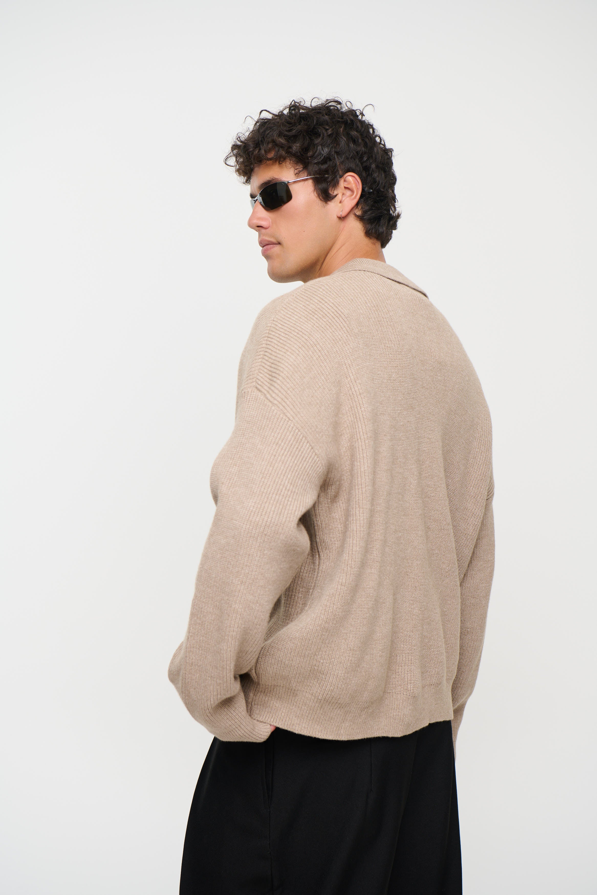 Jay Knitted Polo Oat
