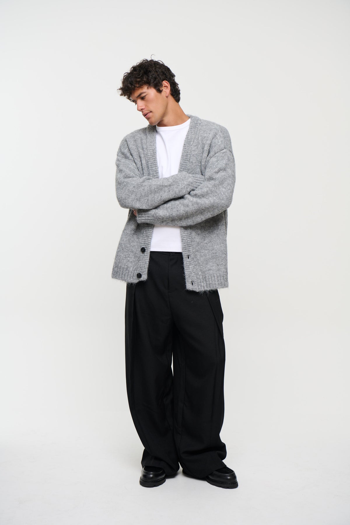 Knitted Oversize Cardigan Grey