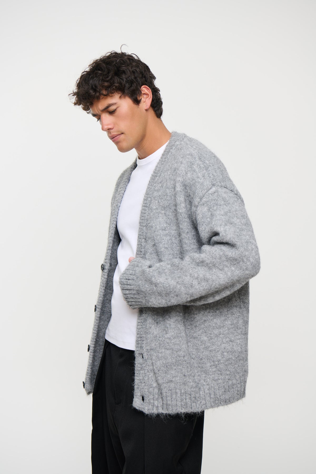 Knitted Oversize Cardigan Grey