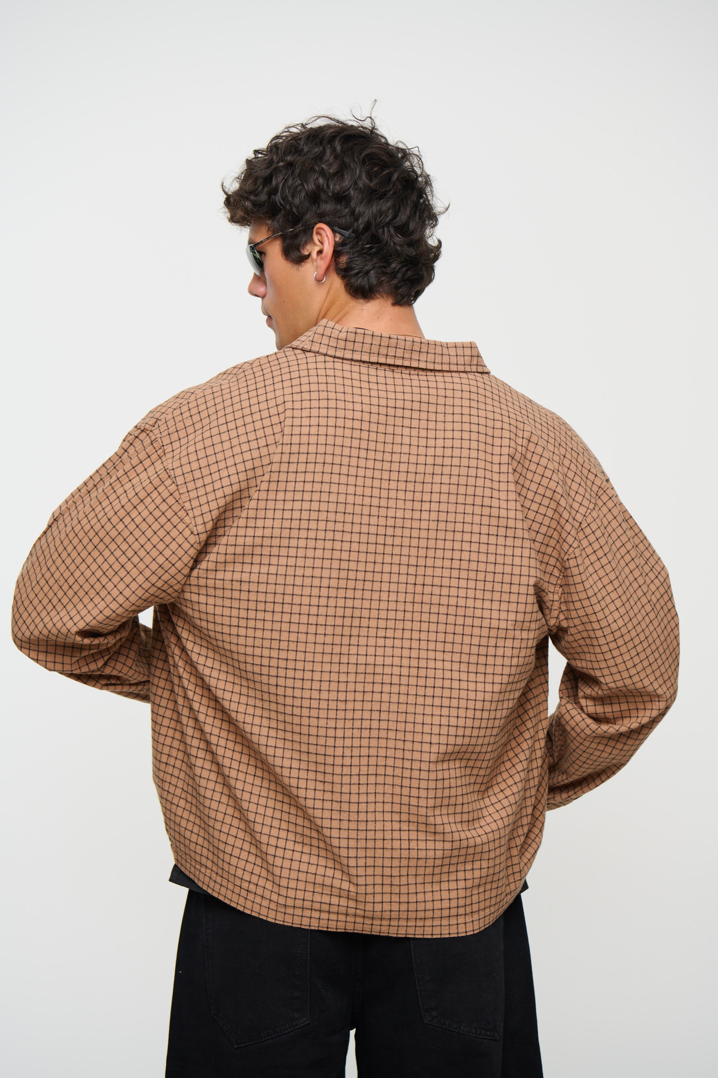 NTH Long Sleeve Check Shirt Choc