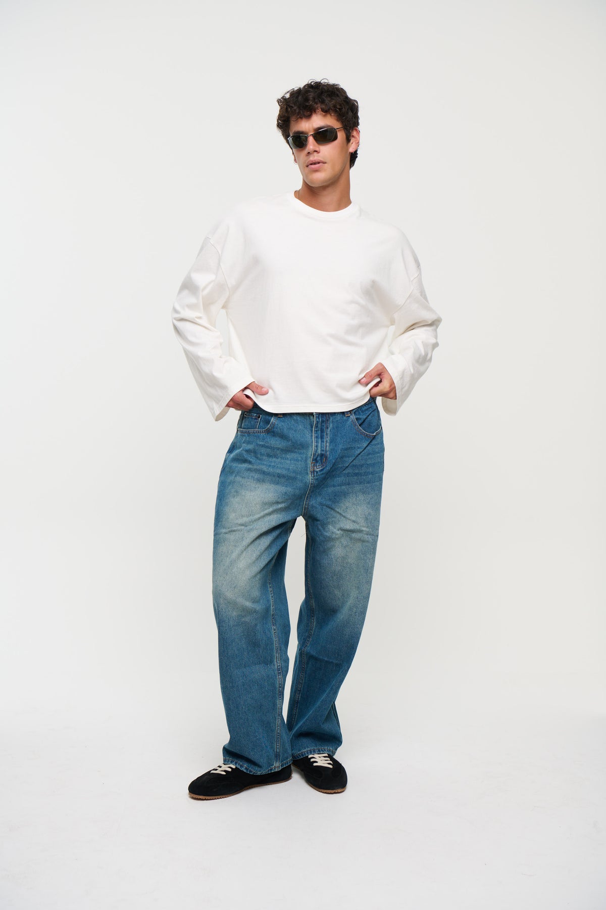Newtown Baggy Denim Mid Blue