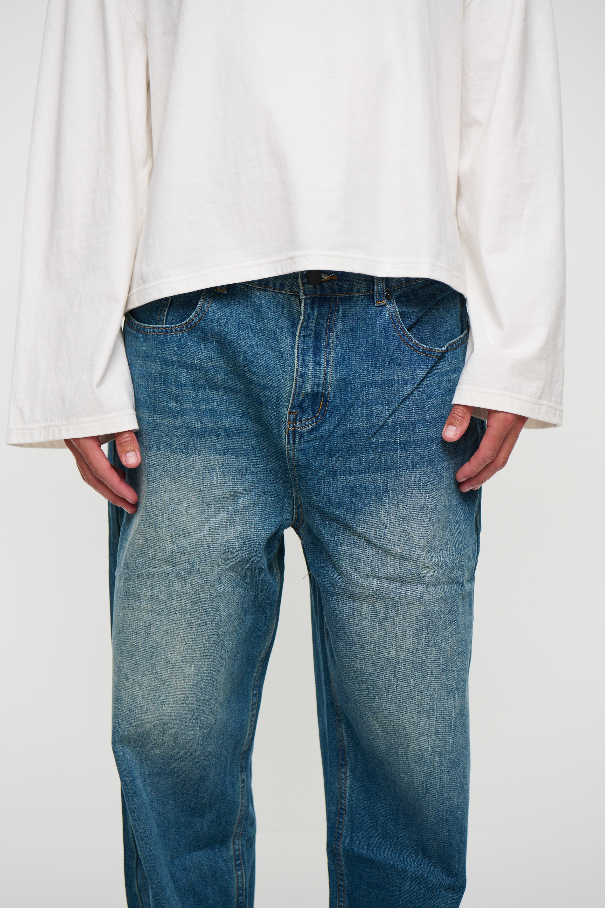 Newtown Baggy Denim Mid Blue