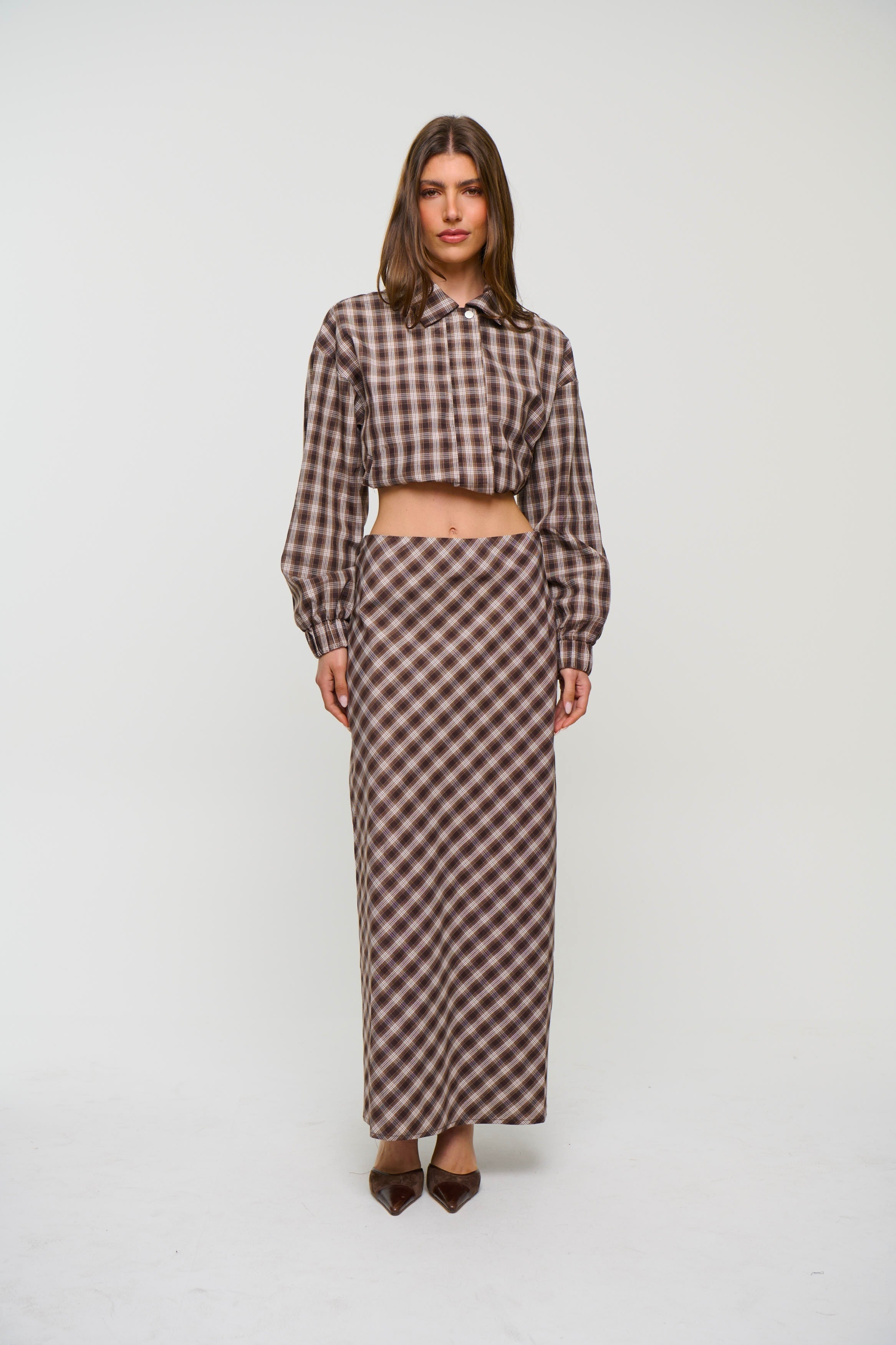 Jaydan Maxi Skirt Chocolate