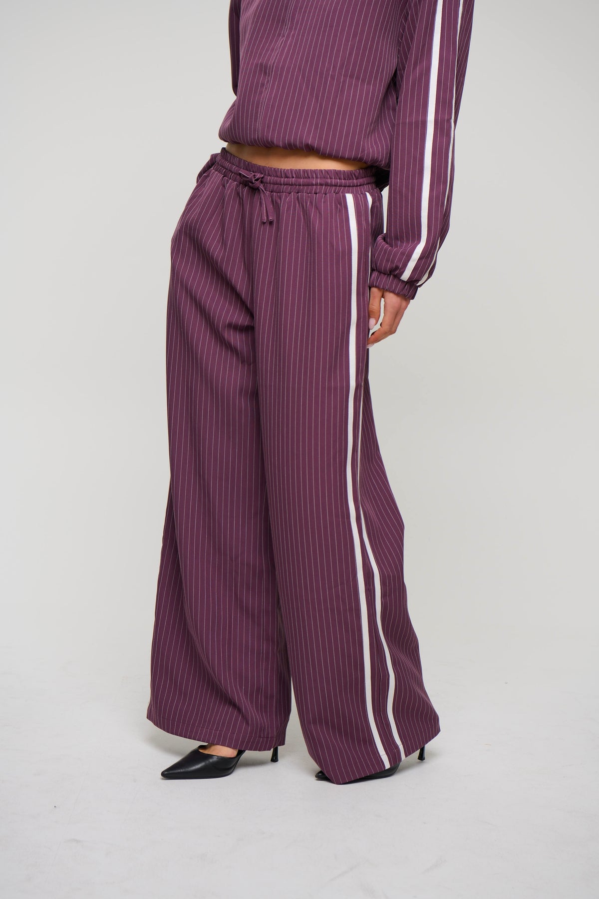 Ramona Pinstripe Pant Wine