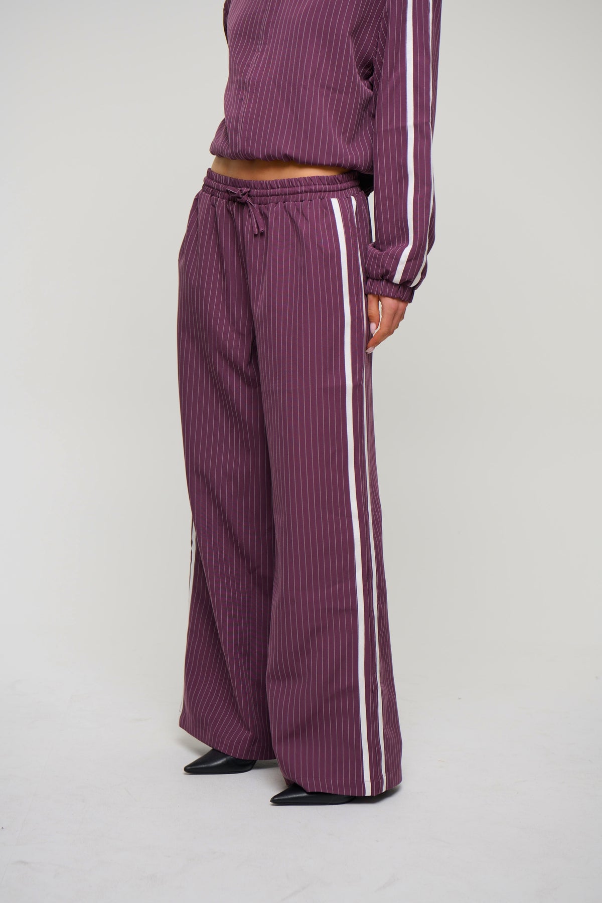 Ramona Pinstripe Pant Wine