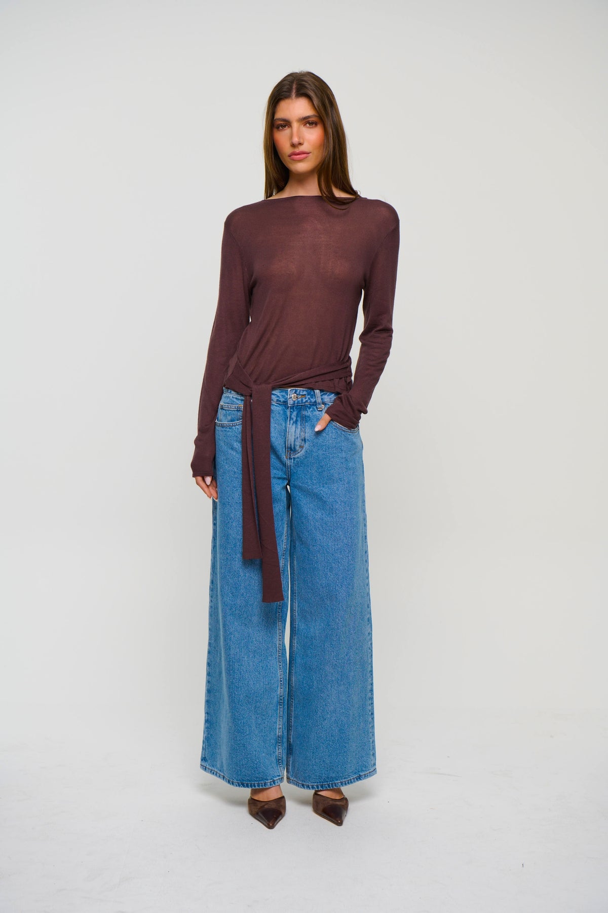 Natalia Long Sleeve Chocolate