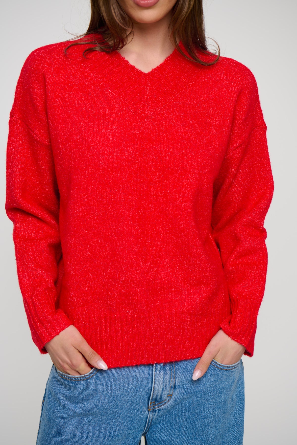Adara Knit Jumper Cherry