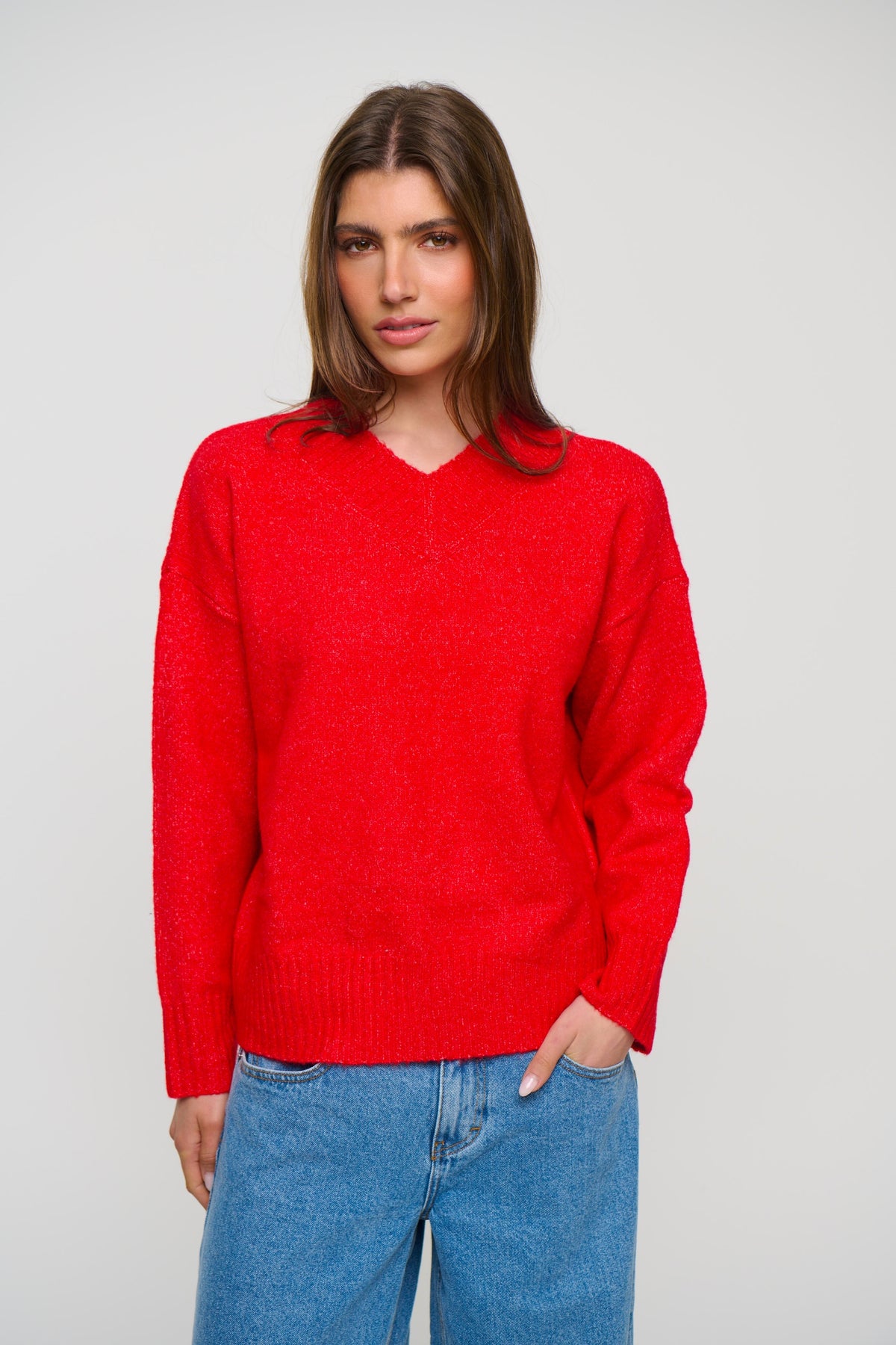 Adara Knit Jumper Cherry