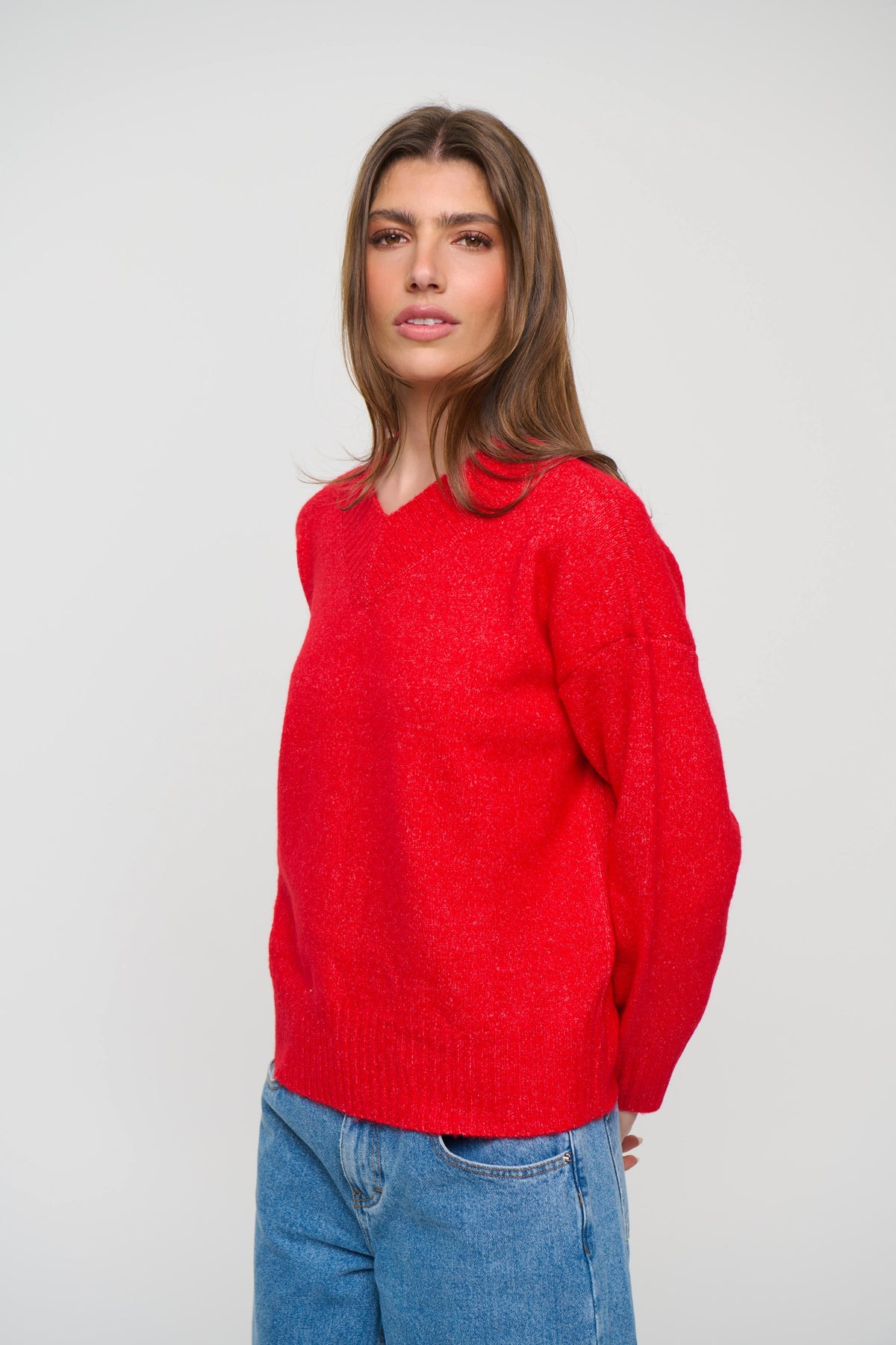 Adara Knit Jumper Cherry
