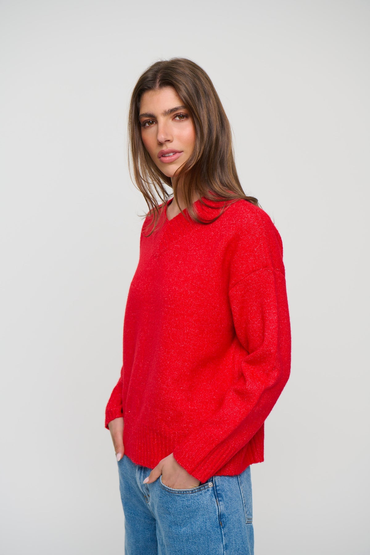 Adara Knit Jumper Cherry