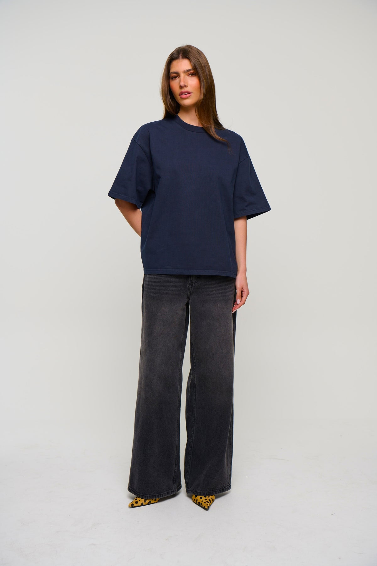 Unisex Emmett Box Tee Navy
