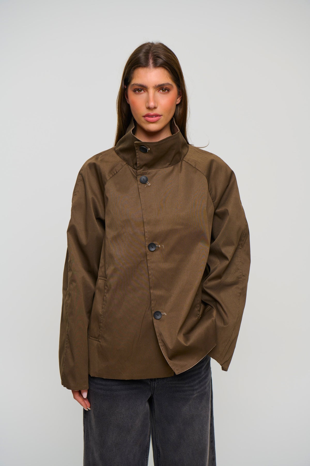 Katrina Reversible Jacket Brown