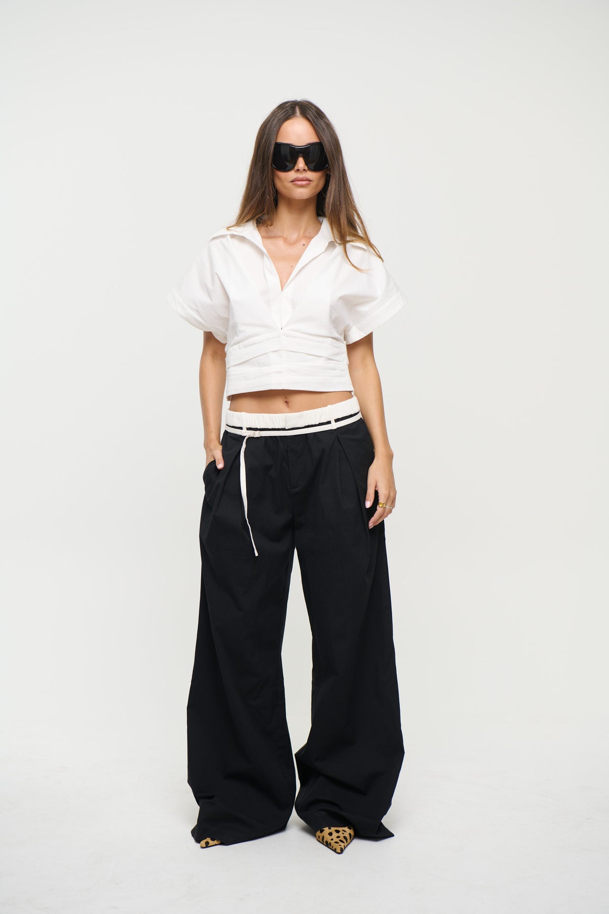 Lyra Crop Shirt Chalk