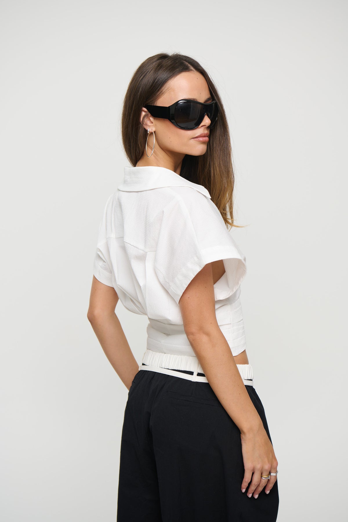 Lyra Crop Shirt Chalk