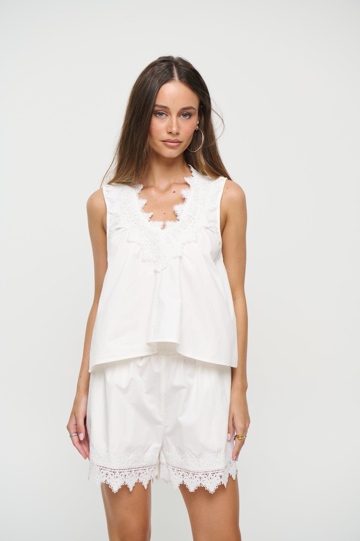 Jazmina Lace Top White