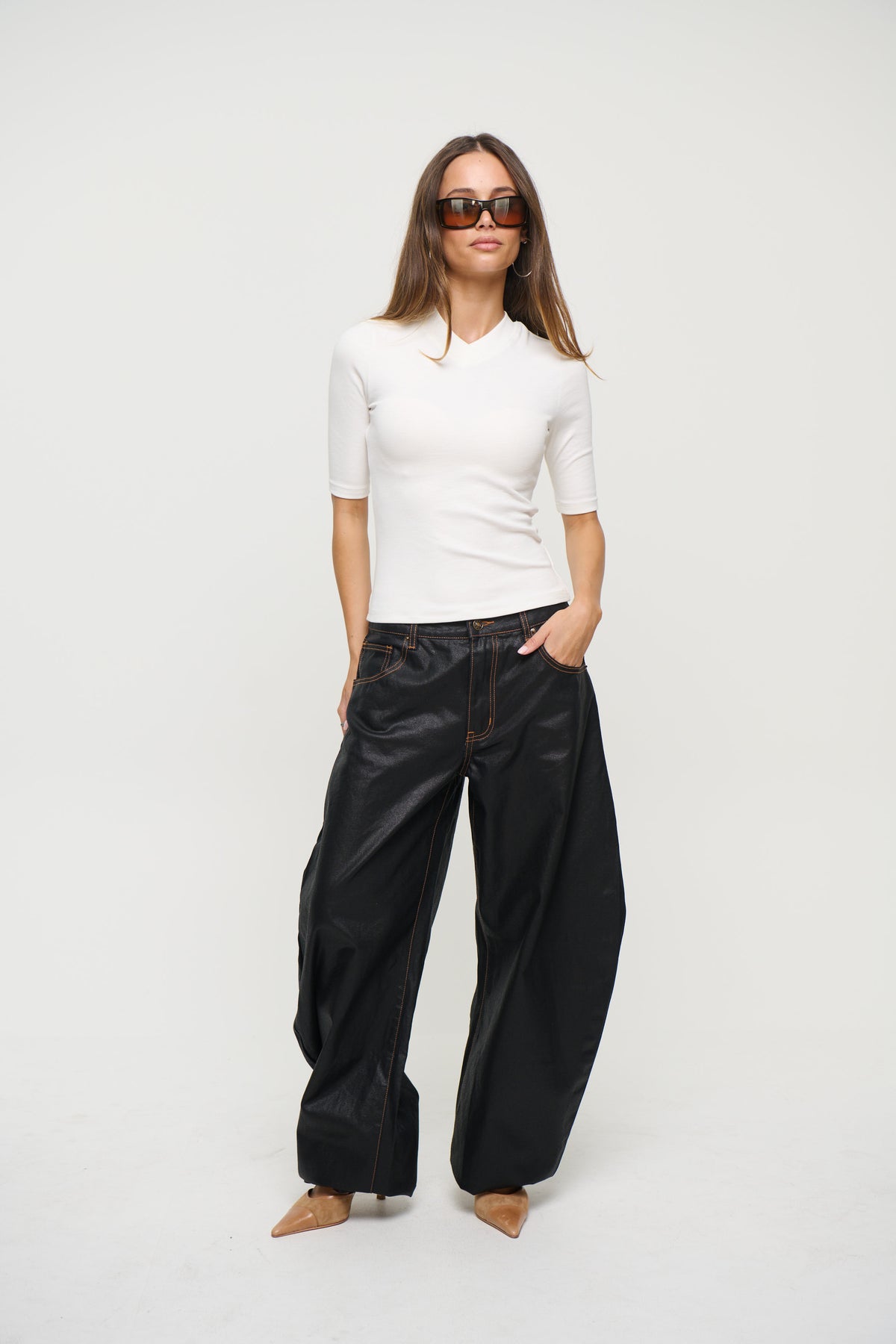 Tinka V Neck T-Shirt White