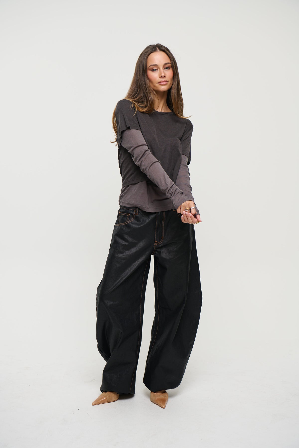 Calenia Top Dark Grey