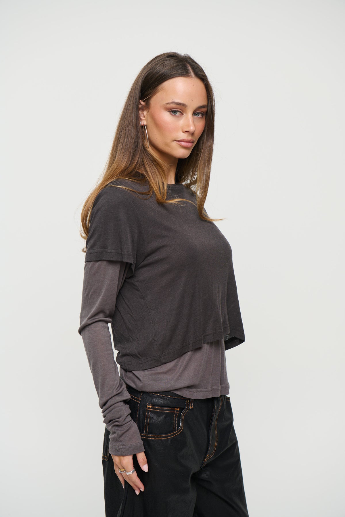 Calenia Top Dark Grey