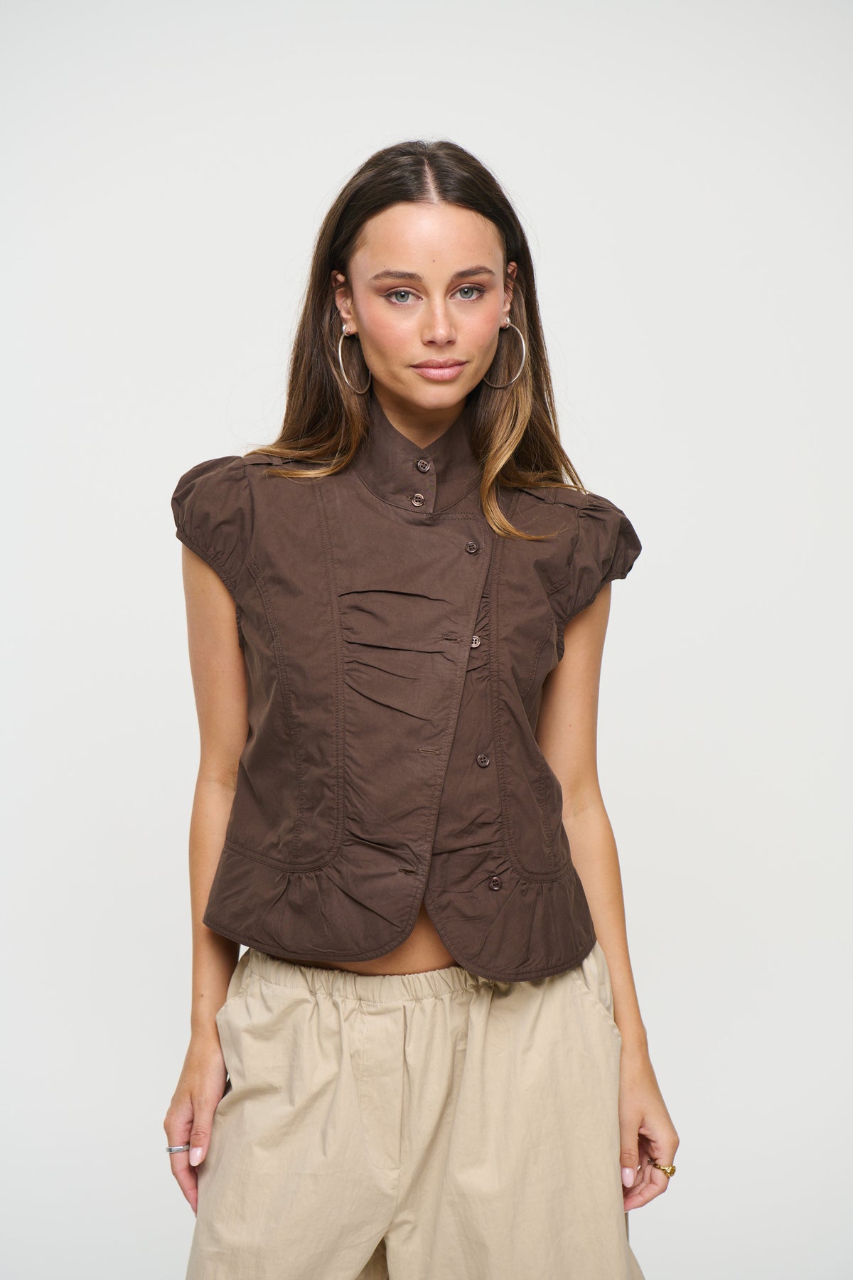 Yianni Short Sleeve Shirt Chocolate