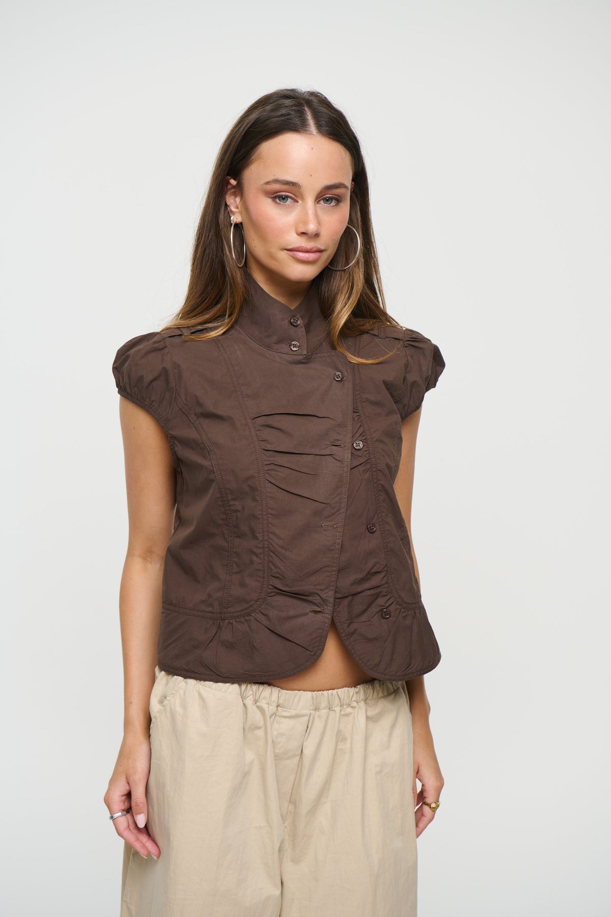 Yianni Short Sleeve Shirt Chocolate