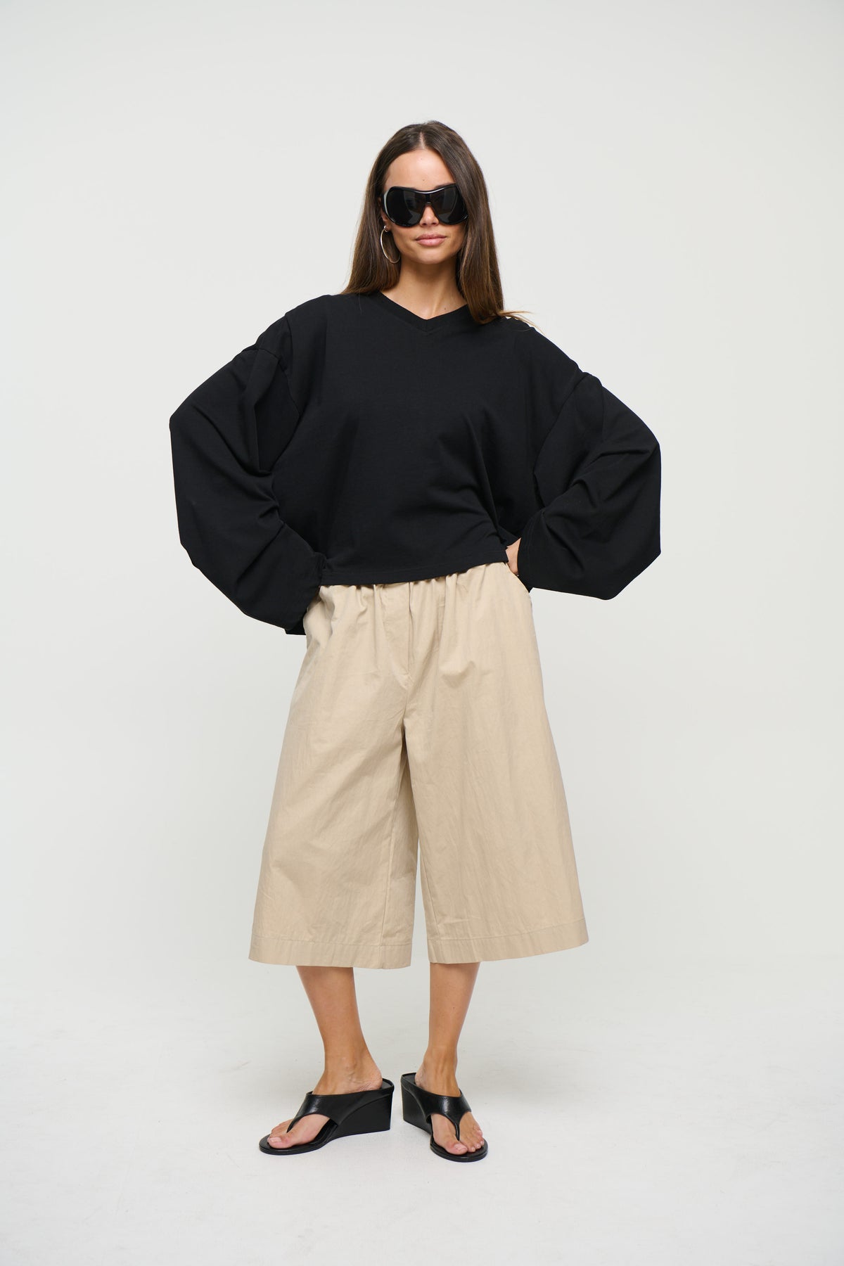 Bloom V Long Sleeve Onyx