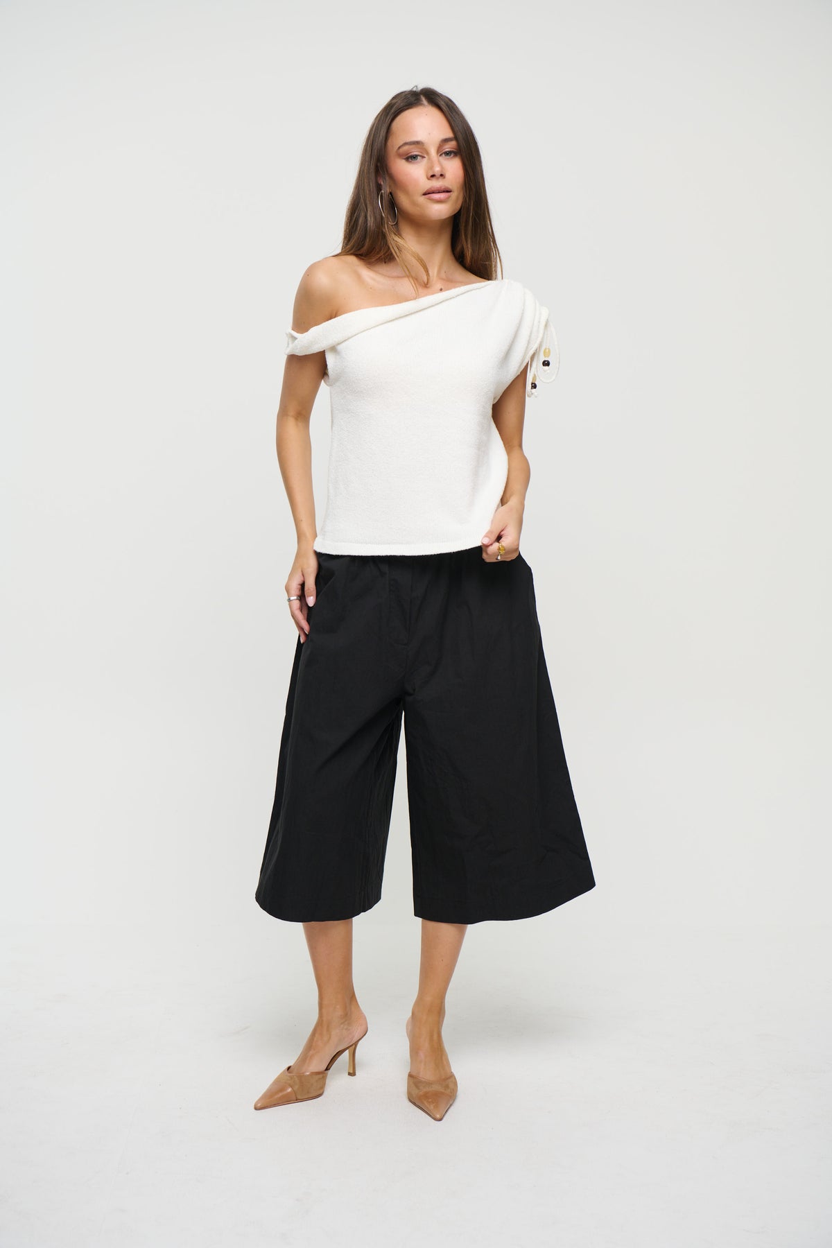 Brooke Knit Tank White