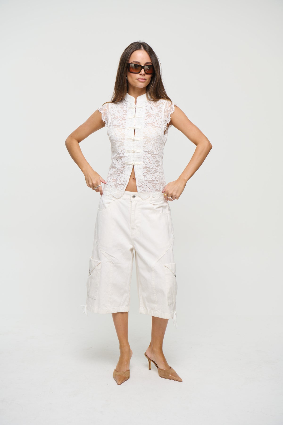 Annie Cargo Short White