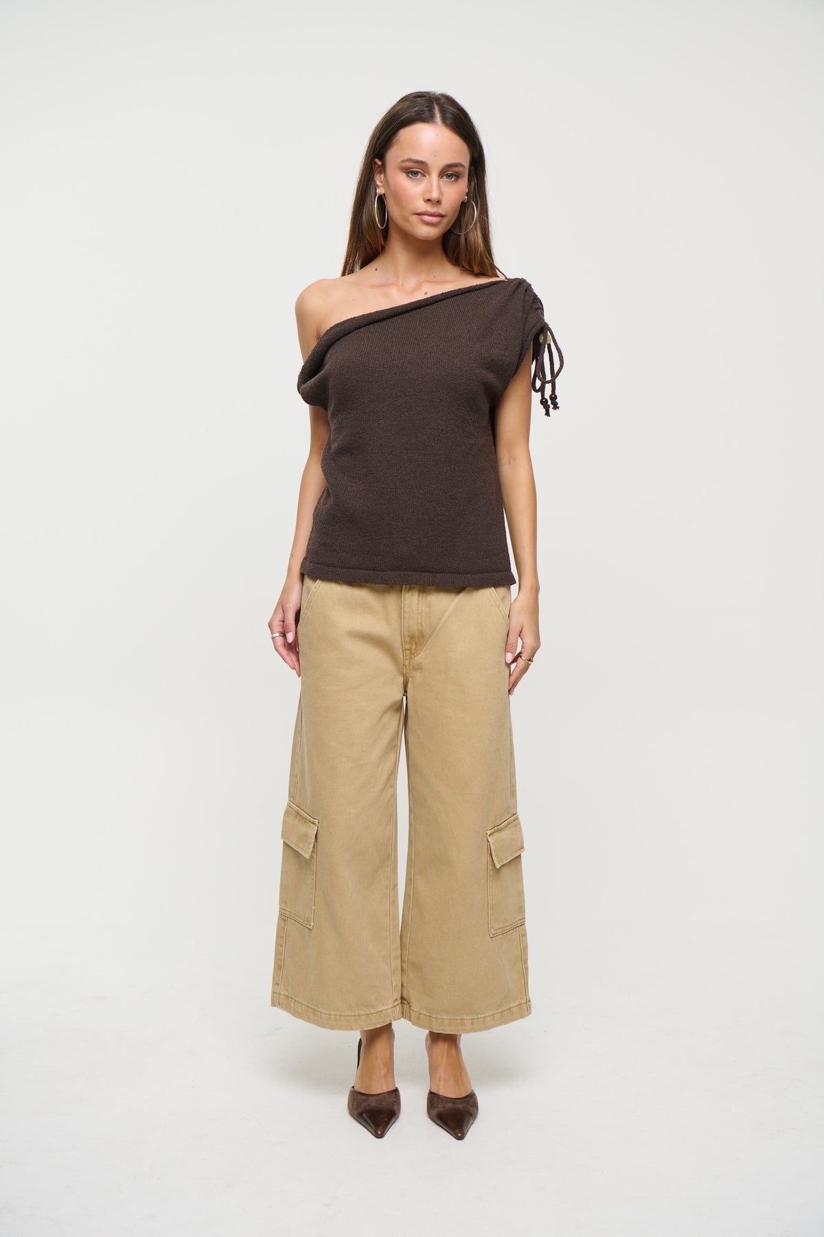 Brooke Knit Tank Choc