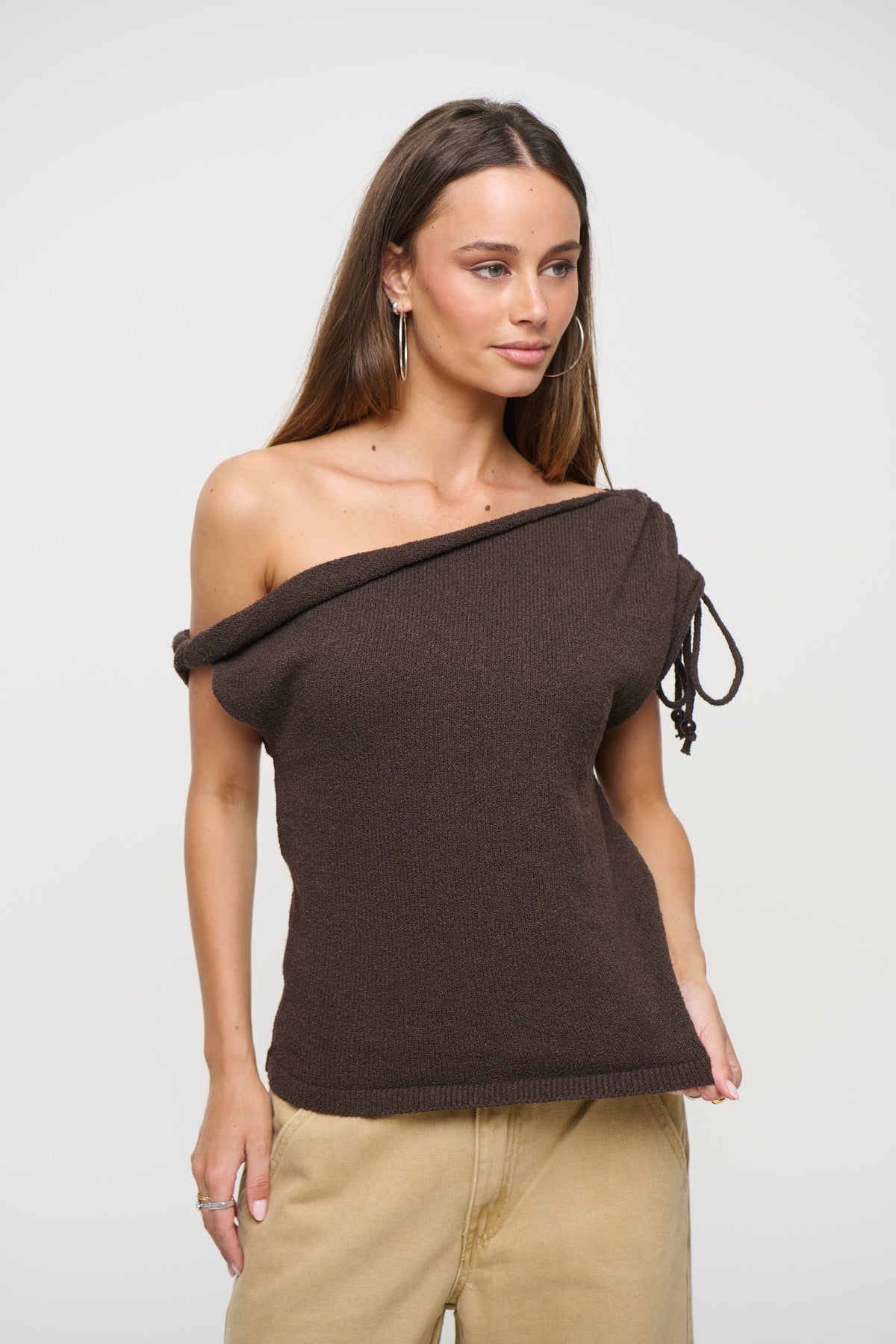 Brooke Knit Tank Choc