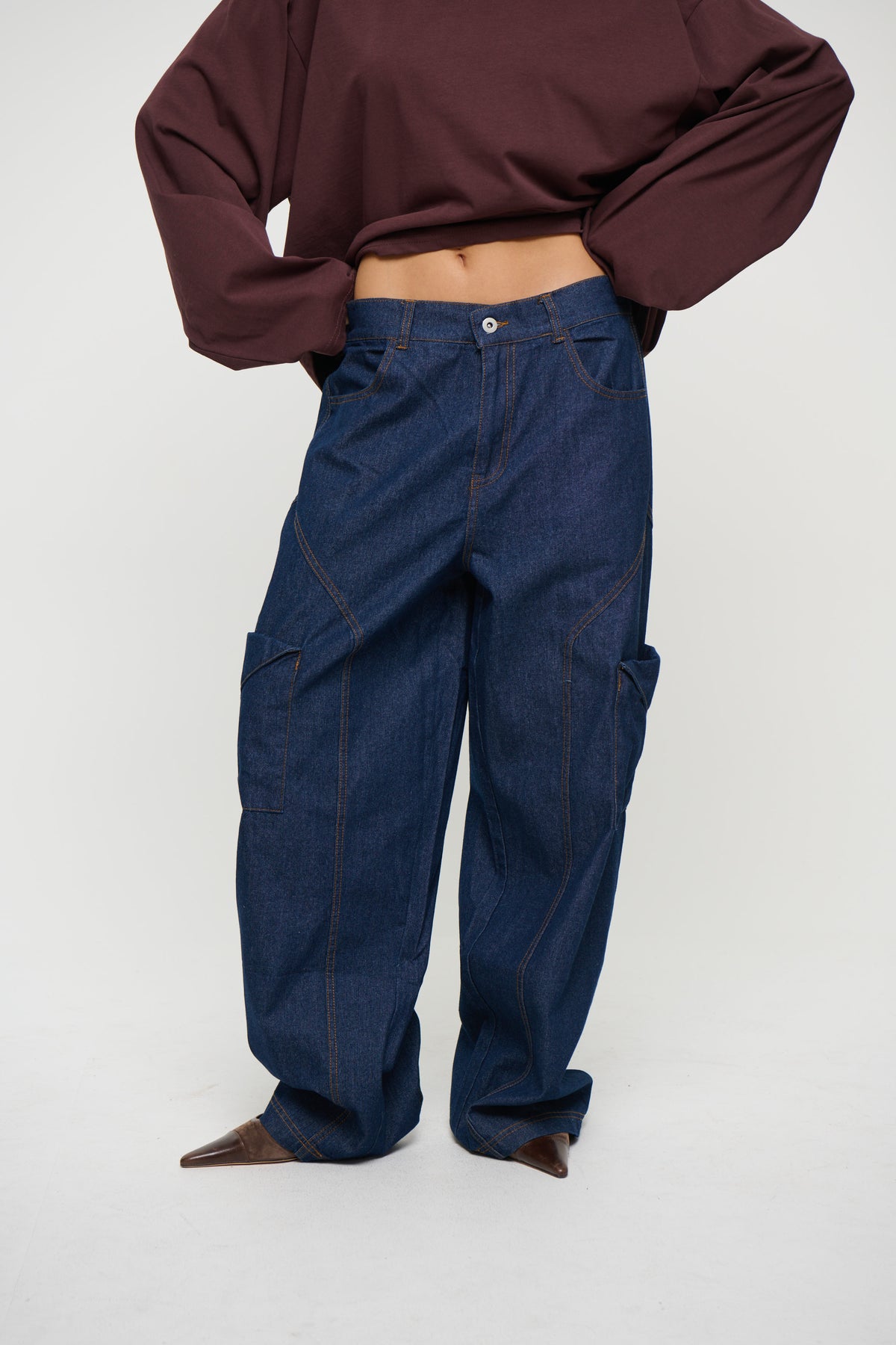 Annie Cargo Pant Dark Denim