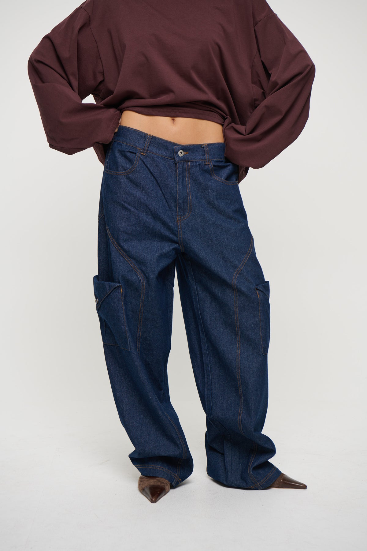 Annie Cargo Pant Dark Denim