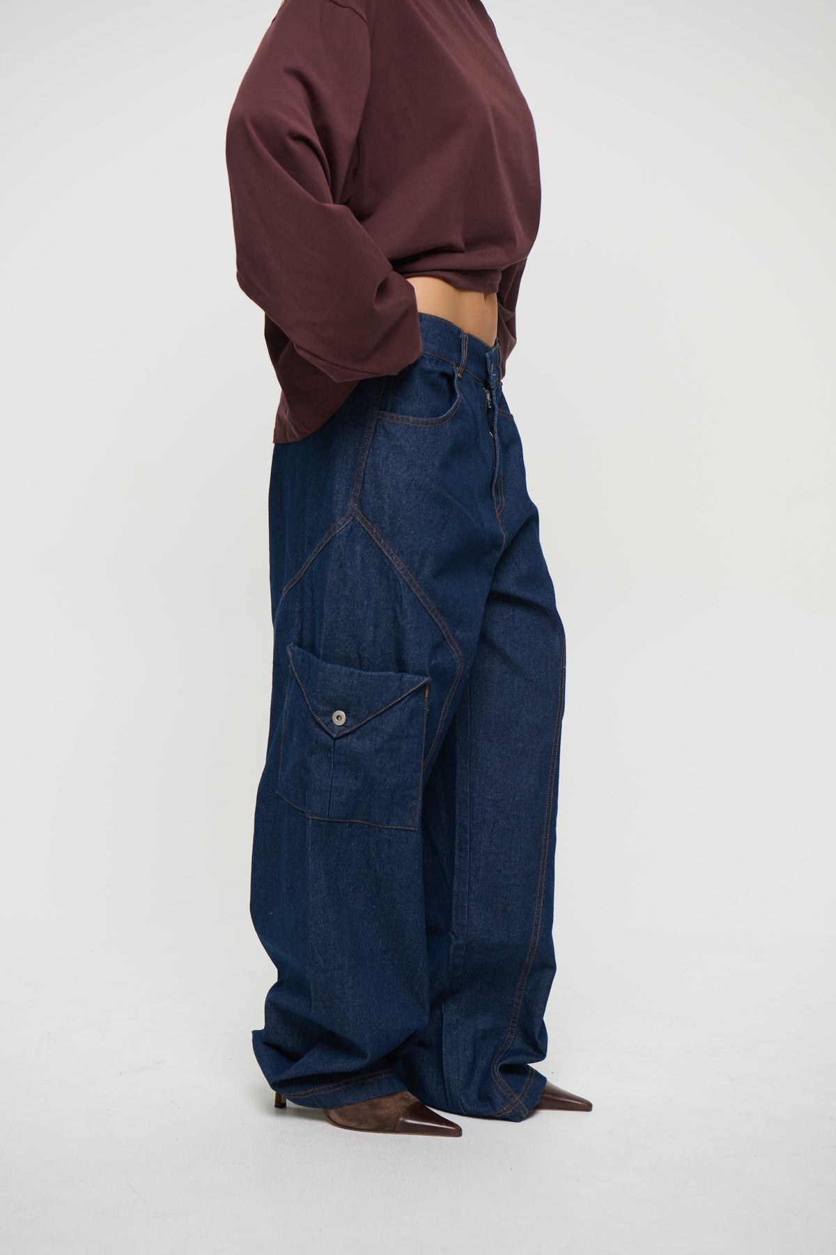 Annie Cargo Pant Dark Denim