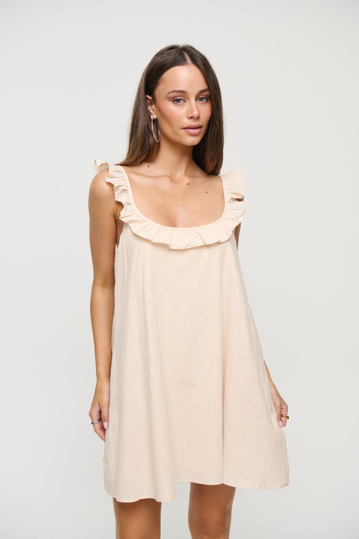 Perla Mini Dress Oat - FINAL SALE