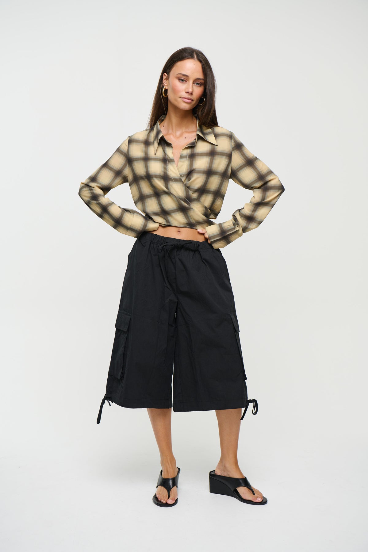 Eloise Wrap Shirt Check