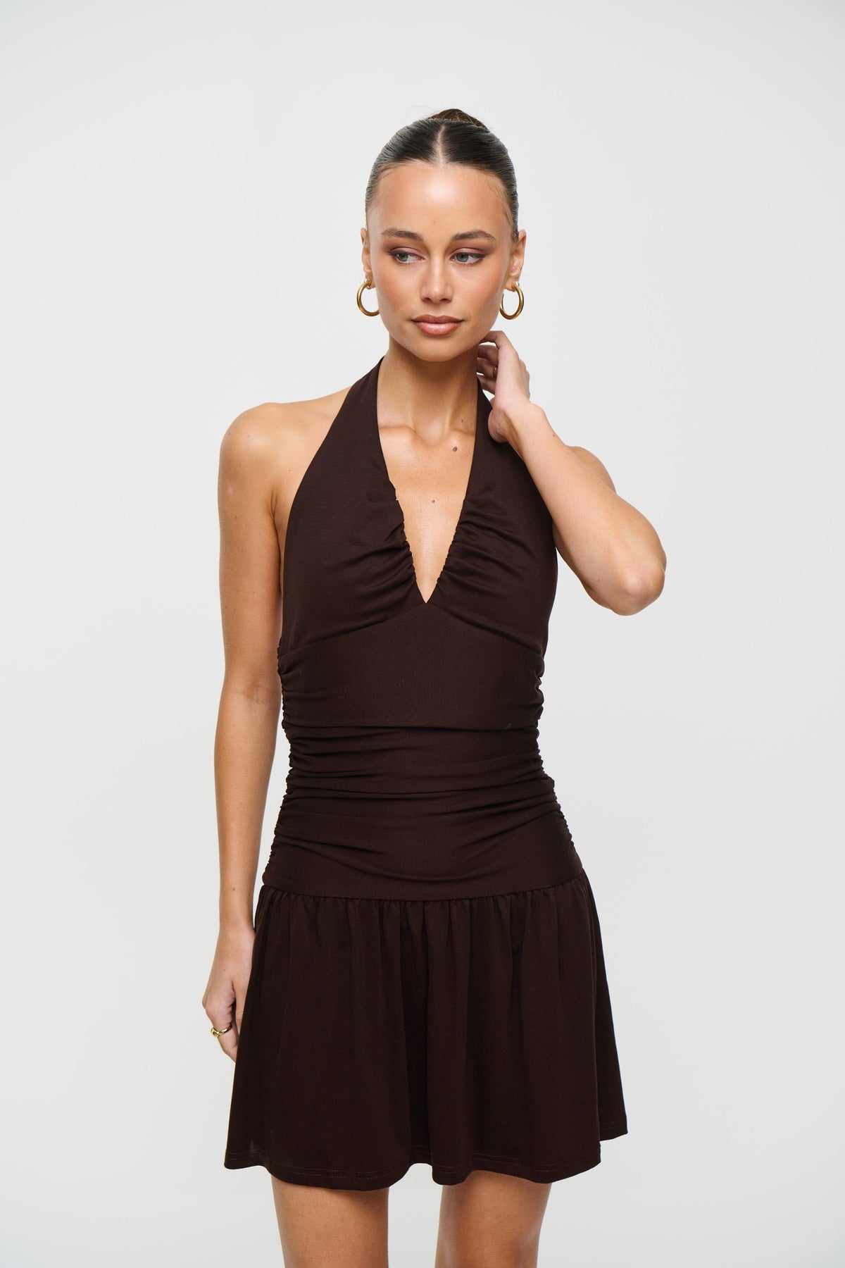 Kirsten Mini Dress Choc