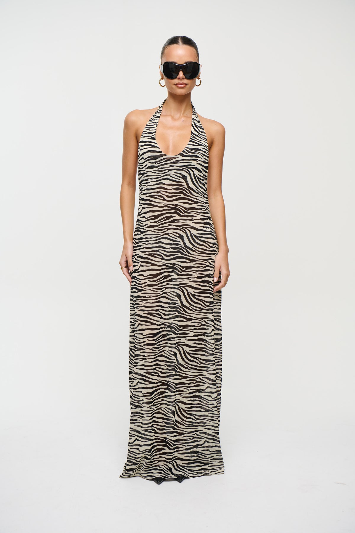 Bare Maxi Dress Noir Tiger