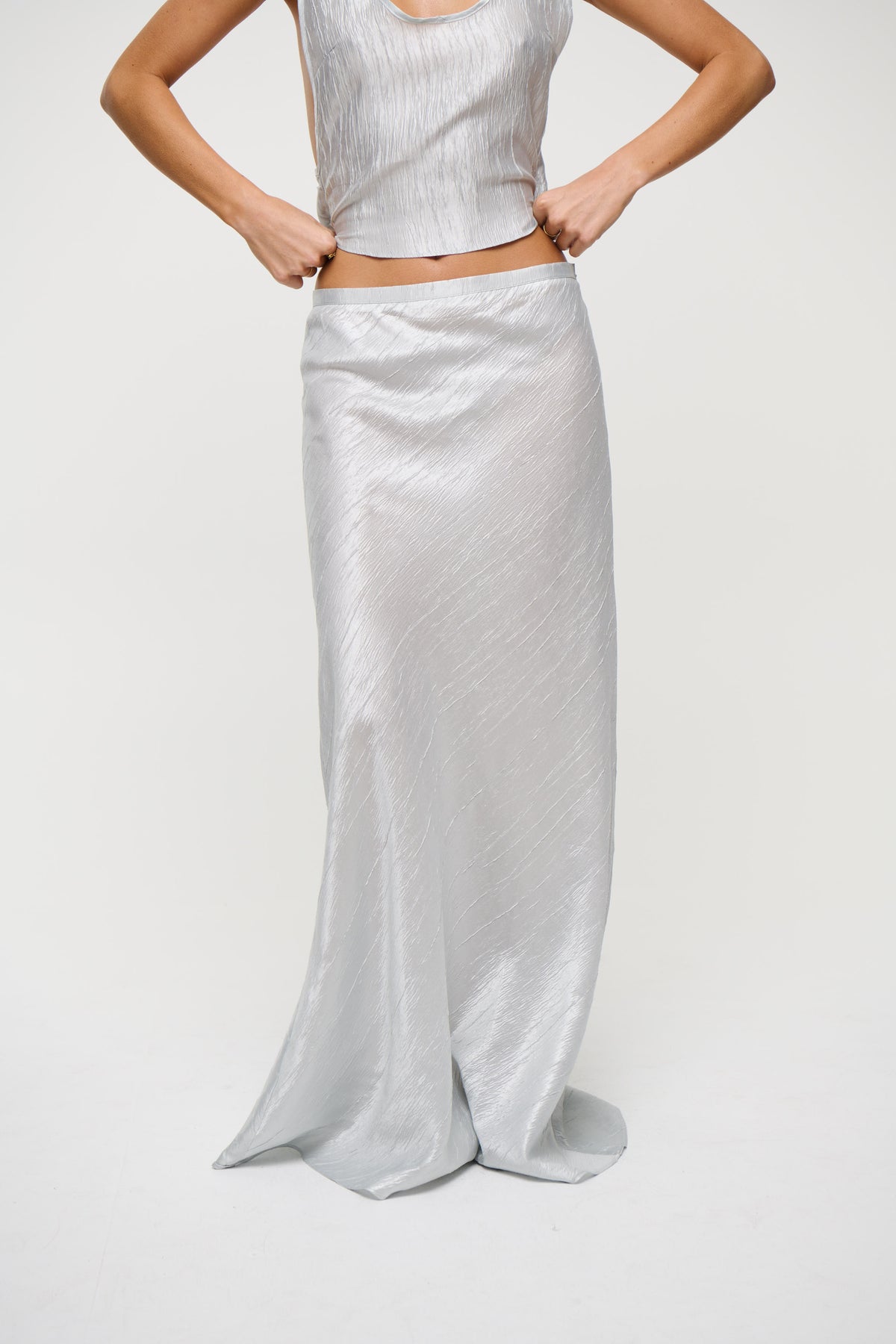 Hudson Maxi Skirt Silver