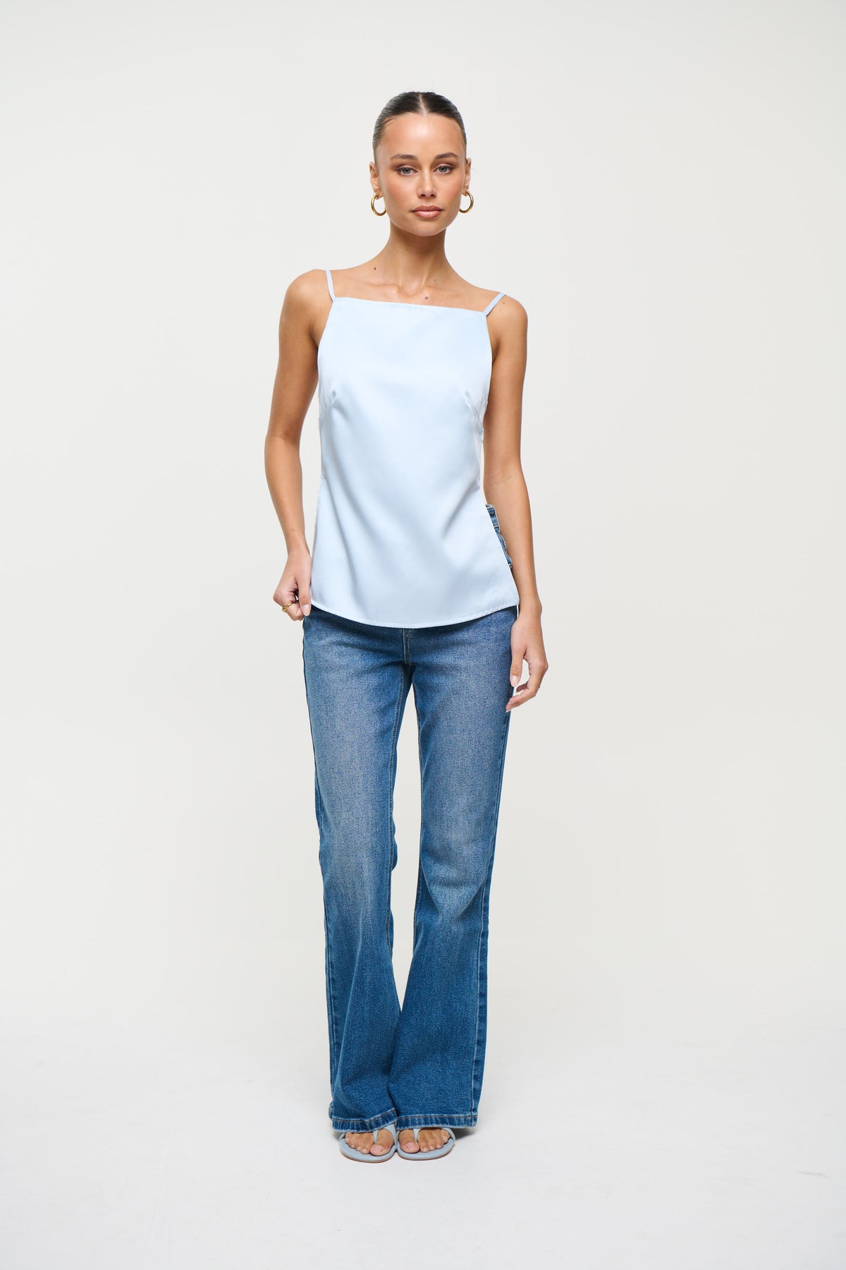 Camille Backless Top Sky Blue