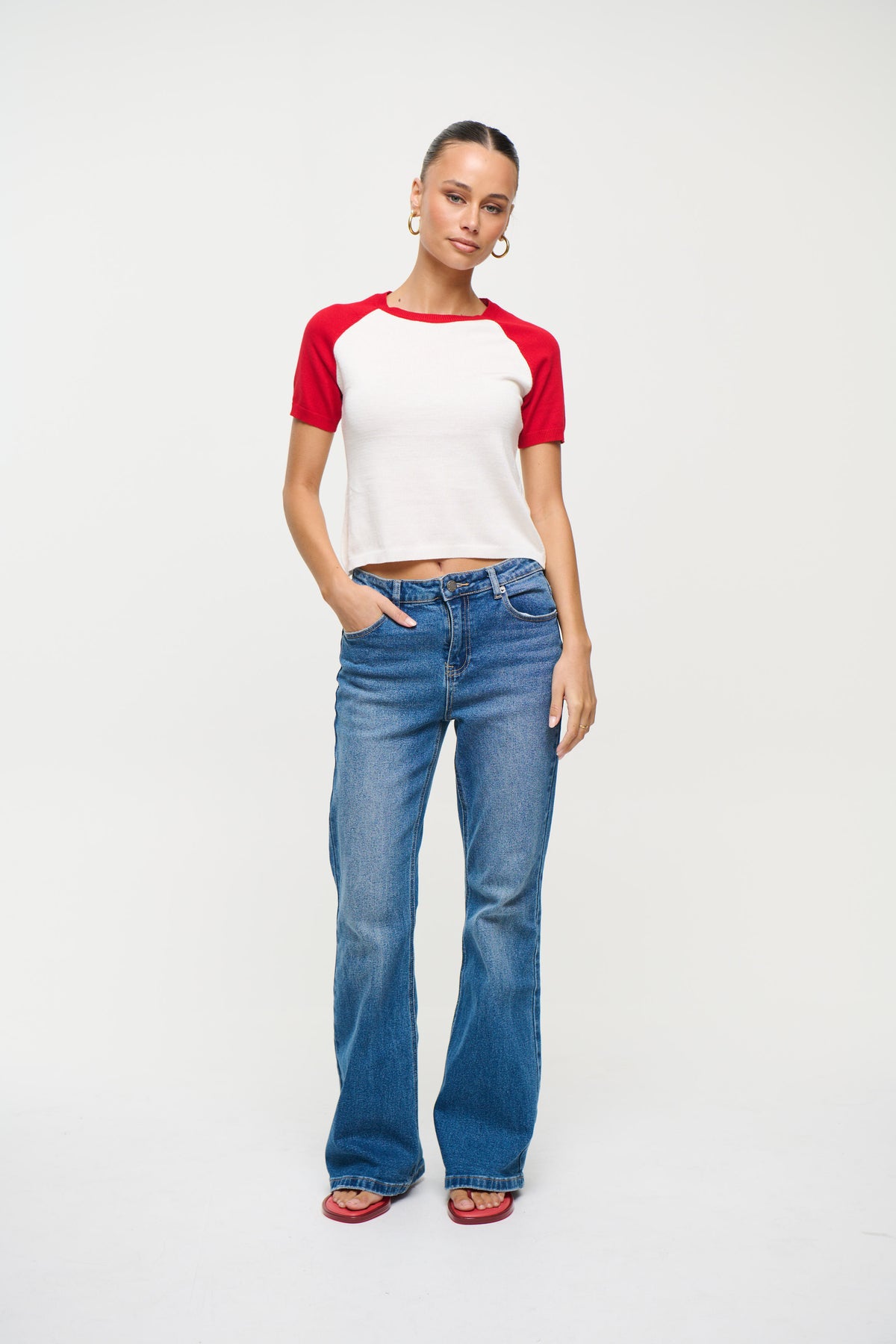 Tommy Knit Top Red