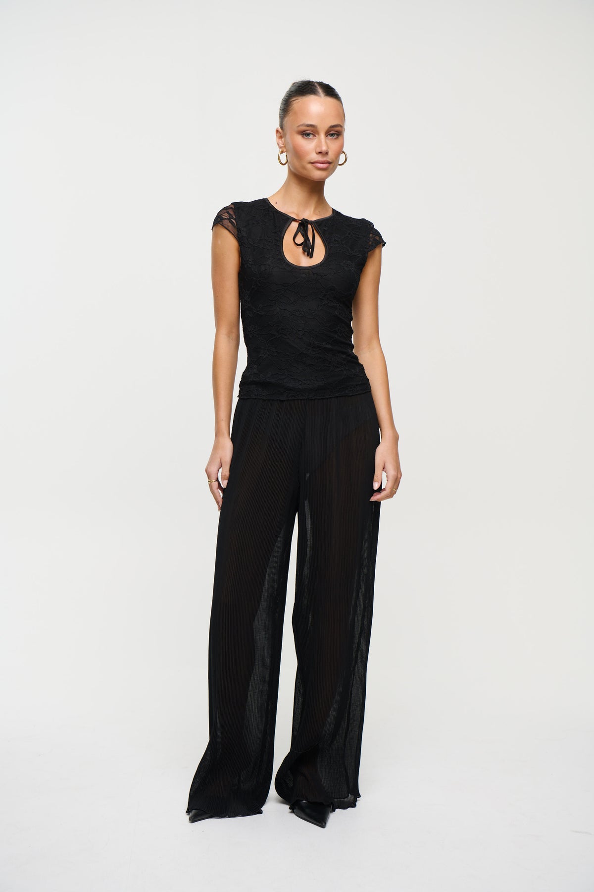 Tasha Lace Top Black