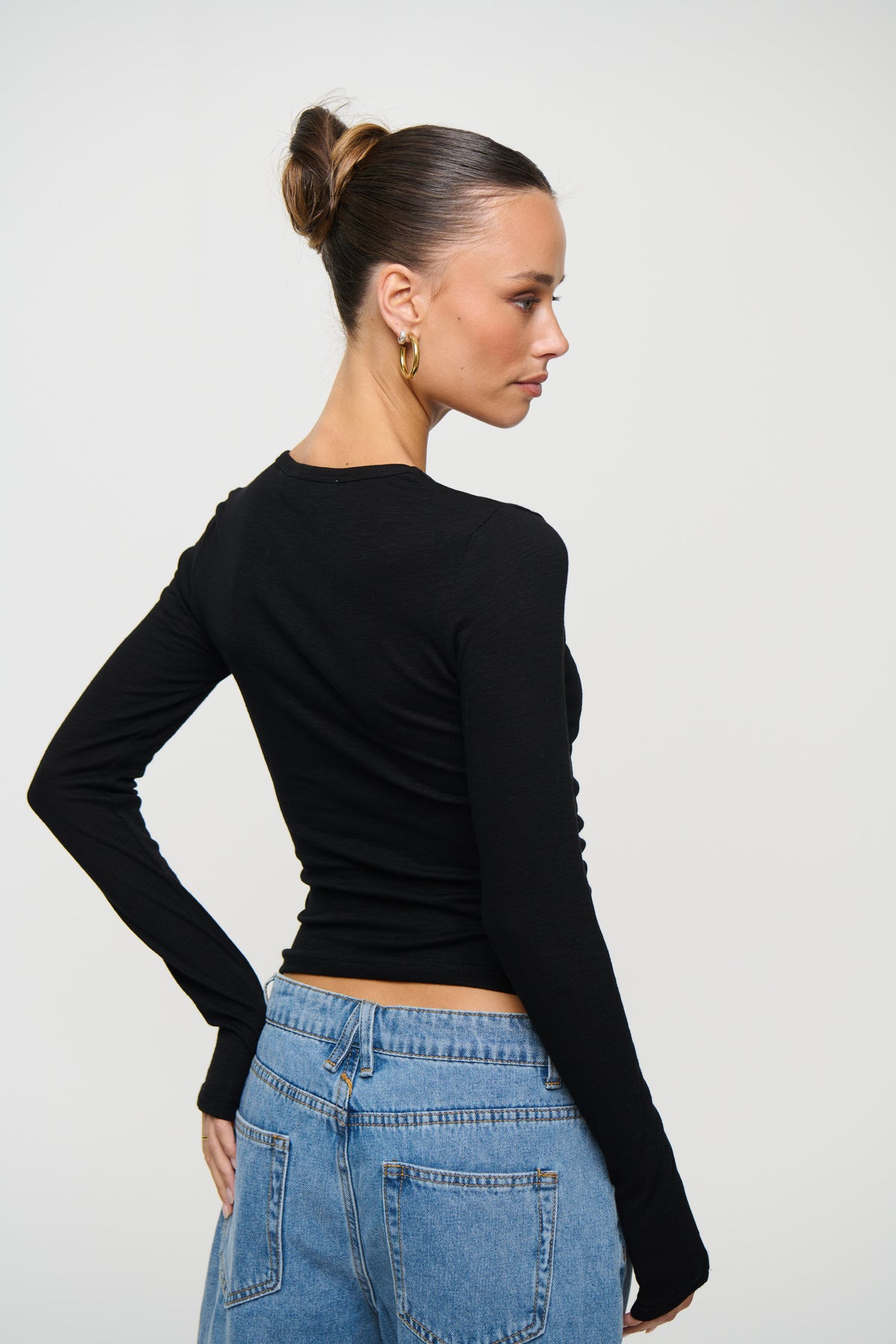Cristina Layered Long Sleeve Black