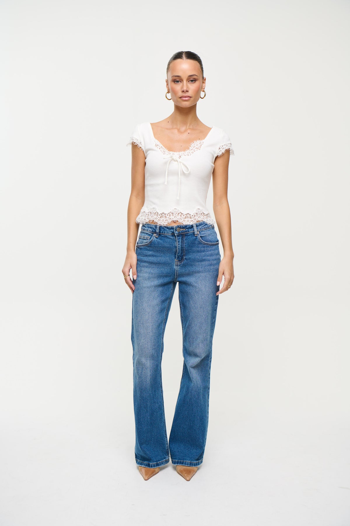 Rosie Lace Top White