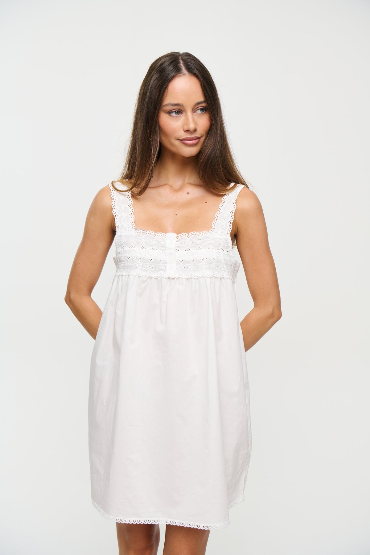 Silhouette Mini Dress Vanilla