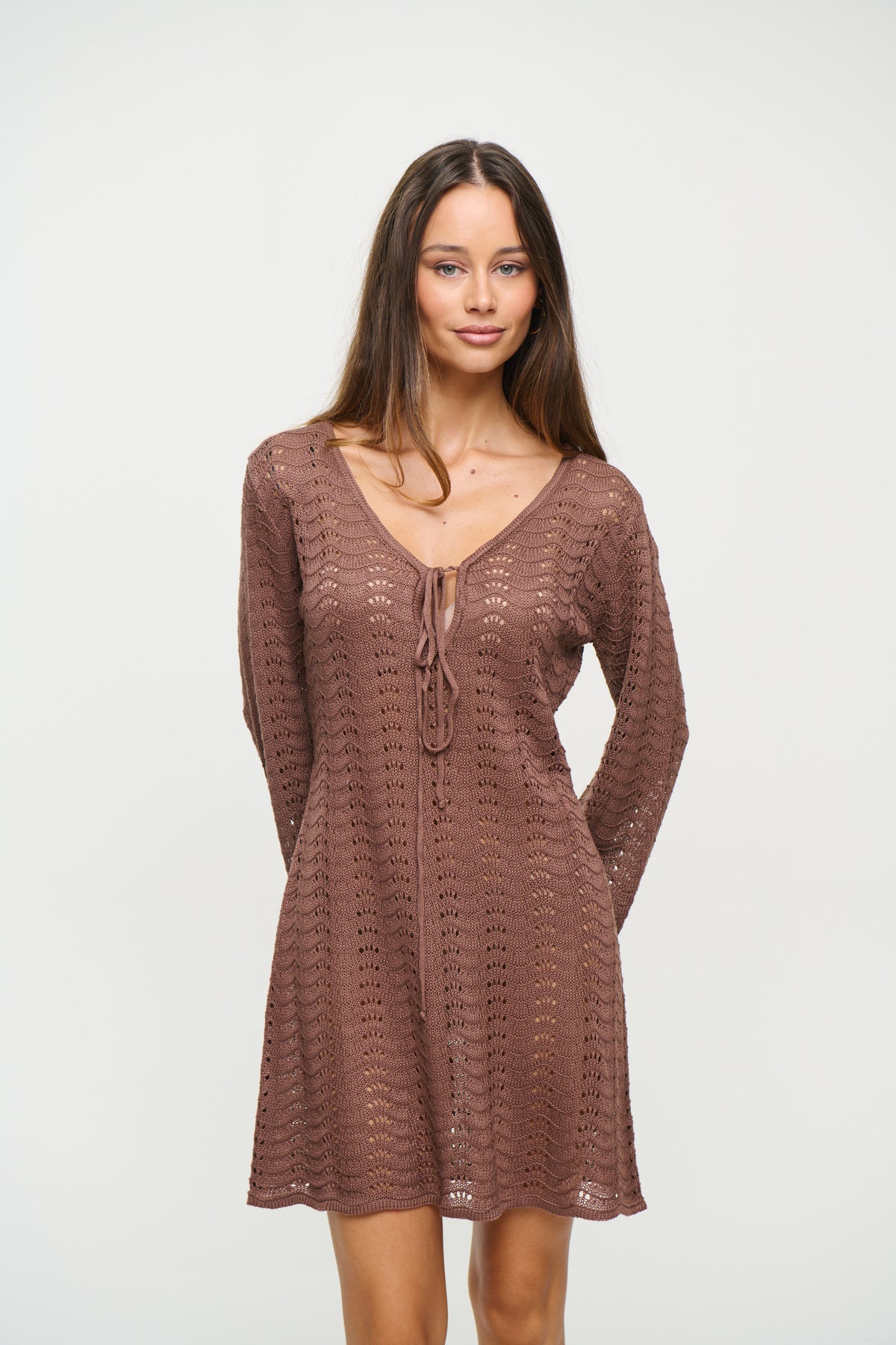Aria Mini Dress Chocolate