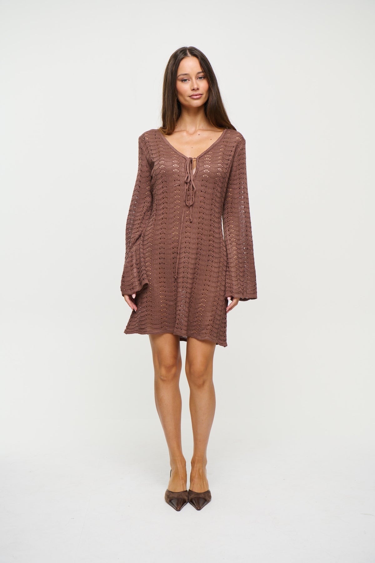 Aria Mini Dress Chocolate