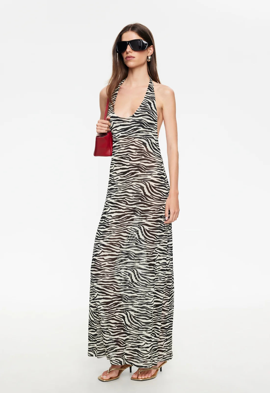 Bare Maxi Dress Noir Tiger