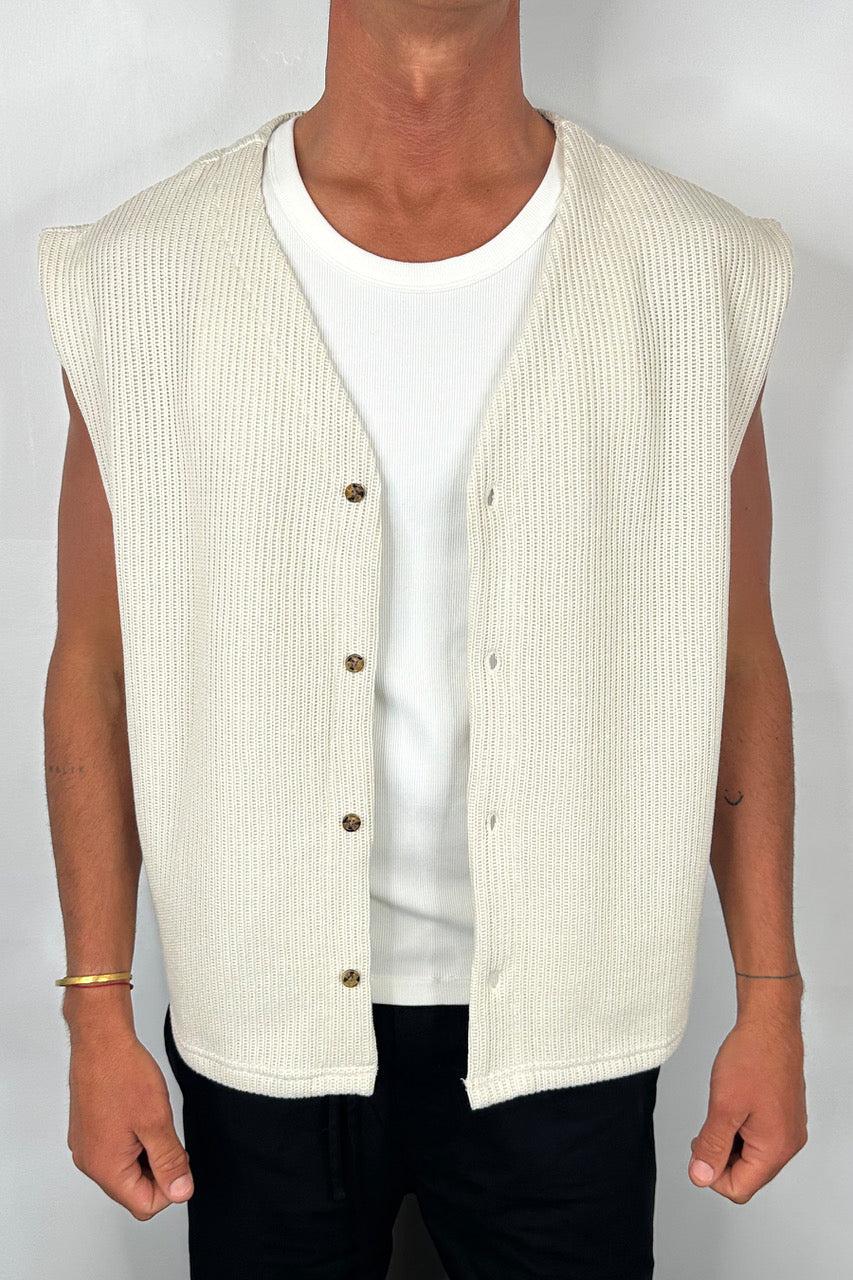 Cassius Knitted Vest Sand