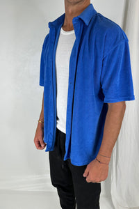 Terry Towelling Shirt Cobalt - SALE