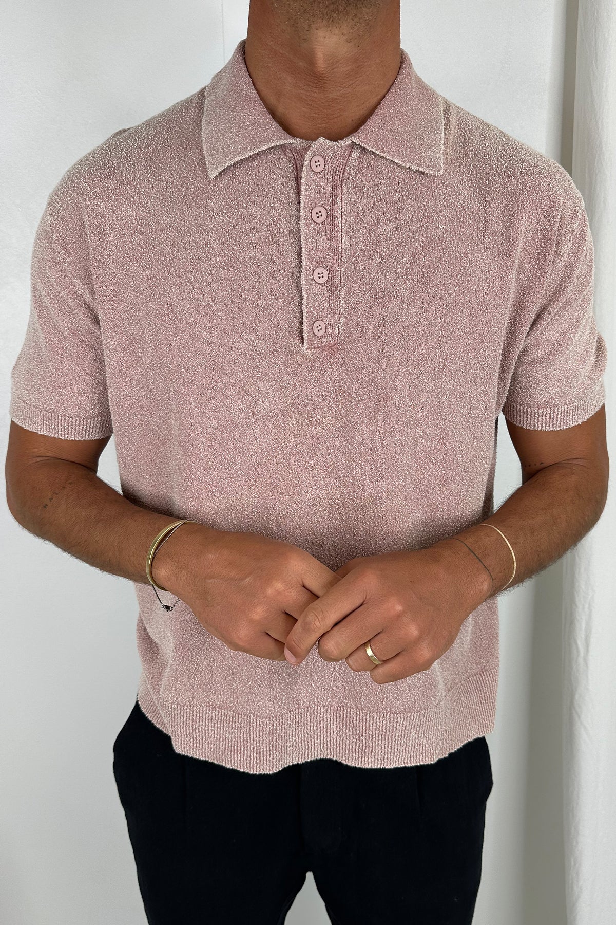 Ollie Sand Wash Polo Dusty Rose