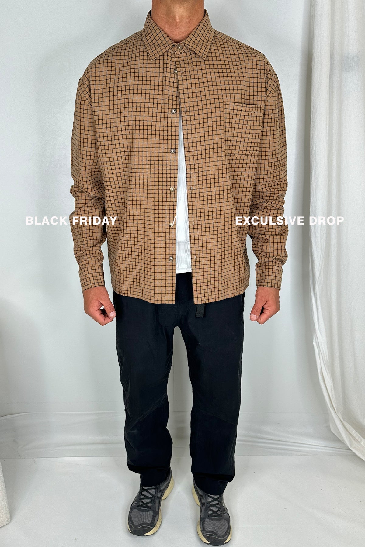 NTH Long Sleeve Check Shirt Choc